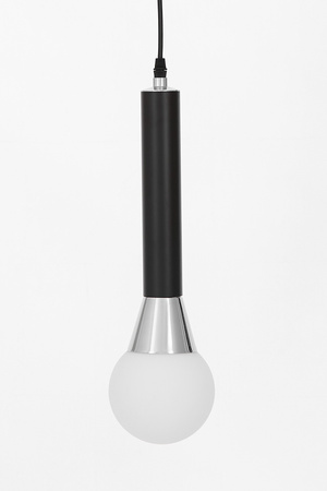 NOWOCZESNA LAMPA WISZĄCA CZARNO-CHROMOWANA FOLINO W1