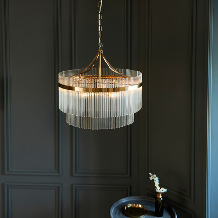 Marietta 5 Pendant Light Antique Brass