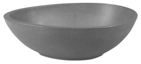 PUNC umywalka betonowa z korkiem, 53x39cm, czrany granit