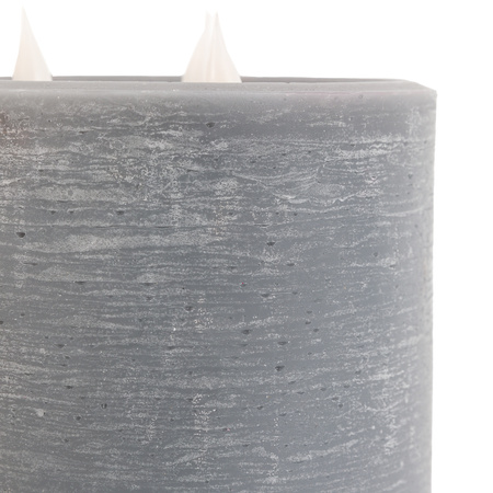 LED 3 Wick Candle Grey 150x150x150mm
