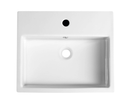 PURITY umywalka wpuszczana w blat, 50x42cm, biała