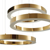 Lampa wisząca CIRCLE 3 60+60+60 cm - LED, ring złoty połysk na 1 podsufitce