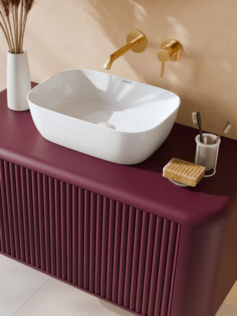 Szafka z blatem 80 cm welur bordo MINORI 009-SU80-03