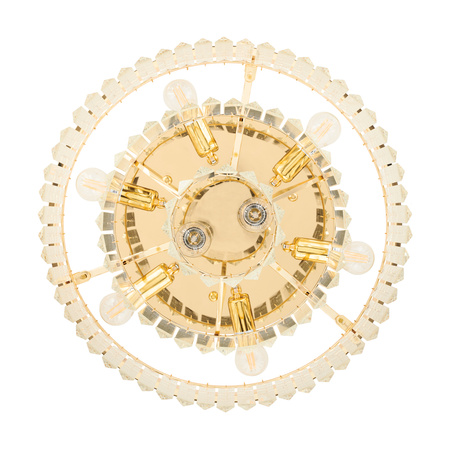 Plafon sufitowy SPLENDORE 50 cm - złoty, kryształowy glamour