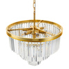 Lampa wisząca SPLENDORE 50 cm - żyrandol złoto-kryształowy