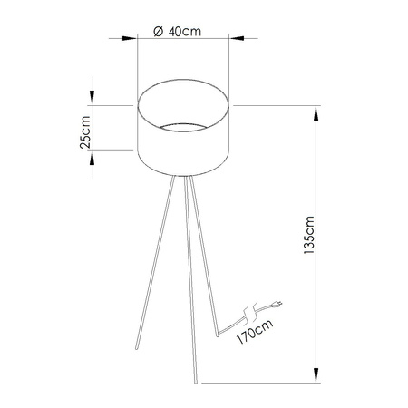 Lampa podłogowa NEVIA burgund