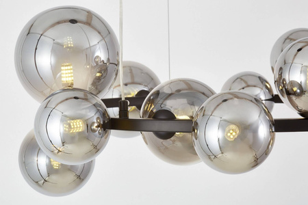 NOWOCZESNA LAMPA WISZĄCA CZARNO-DYMIONY MERIDO W15