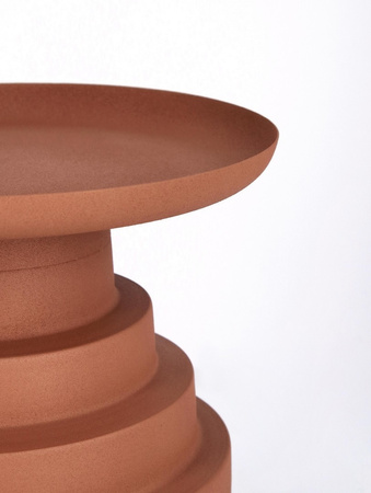 BIZZOTTO Stolik kawowy AMBA 35,5 cm – terracotta, stal malowana, nowoczesny design