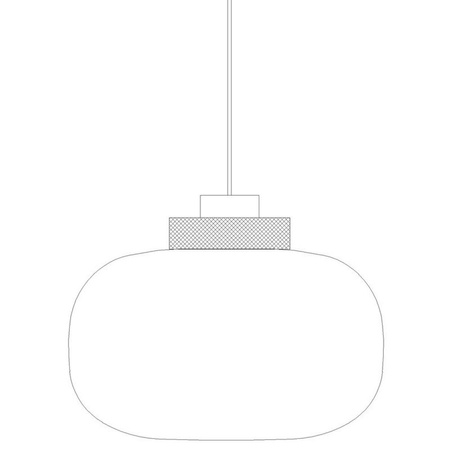 Lampa wisząca BOOM 35 cm - LED, klosz szary, wykonczenie złote