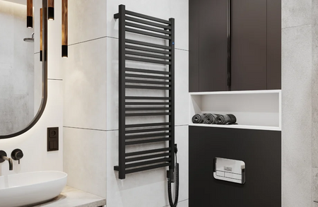 Instal Projekt Stick Electro Grzejnik elektryczny  40x110 cm czarny/black swan STIE-40/110C75+GH-03C2