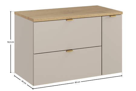 Zestaw meblowy 80cm z blatem i szafką cargo