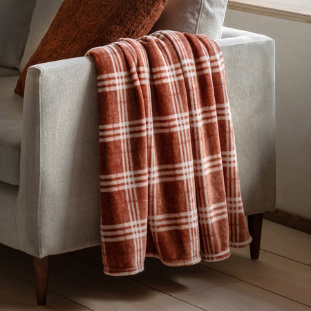 Checkmate Rolled Fleece Nutmeg 1400x1800mm