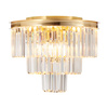 Plafon sufitowy SPLENDORE 50 cm - złoty, kryształowy glamour