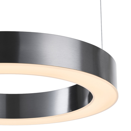 Lampa wisząca CIRCLE 40 cm - LED, ring tytan szczotkowany