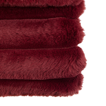 Ribbed Faux Fur Throw Mulberry 1300x1700mm