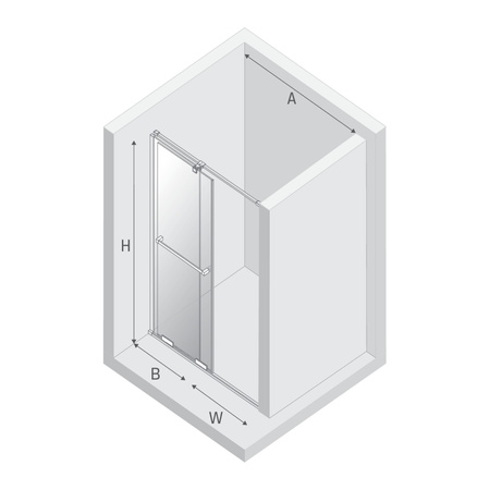 NZ4 Drzwi wnękowe SMART COPPER BRUSHED 1D U 110x200 szkło czyste 8mm Active Shield 2.0 - UCHWYT RELING