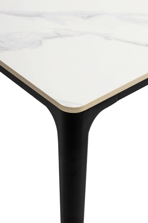 Stół SLIM 200x100 biały, czarny -         ceramiczny marmur, aluminium