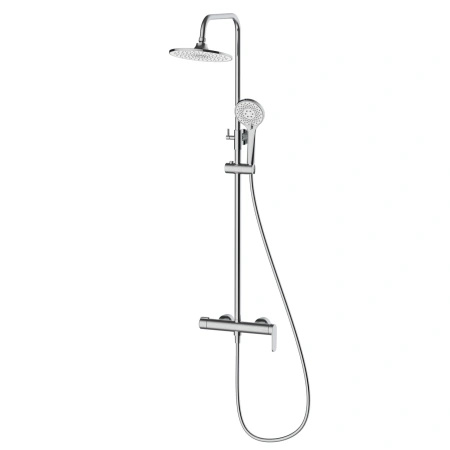 Deszczownica z baterią prysznicową dwufunkcyjną, chrom