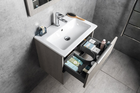 CIRASA szafka pod umywalkę 58x54x39cm, dąb srebrny