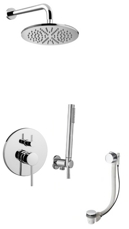 Zestaw wannowy podtynkowy z syfonem L-400mm fi-30cm-Emmevi Rubinetterie/Piper