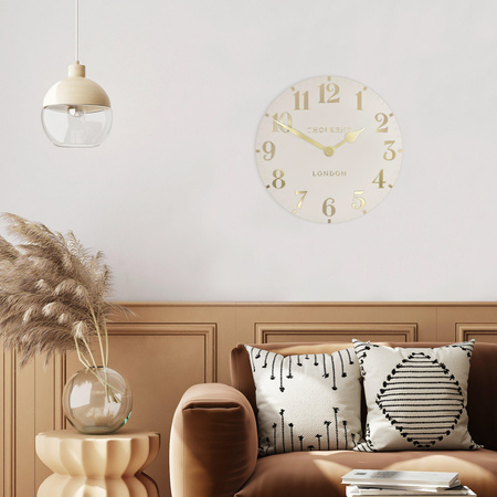 Arabic Wall Clock Oatmeal 12in