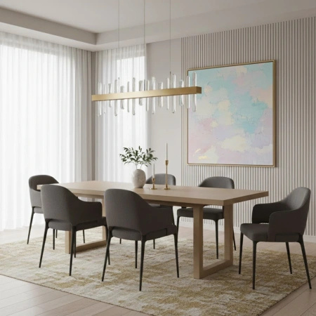 Lampa wisząca ARCTIC 100 cm - LED, złota z kryształami