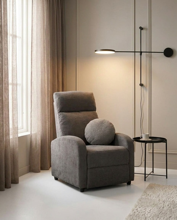 Fotel wypoczynkowy rozkładany RELAX PREMIUM ciemny szary