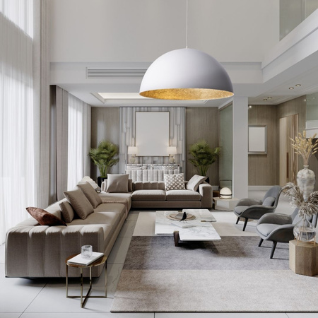 SFERA 90 biały/złoty lampa wisząca