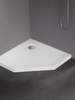 Brodzik MILD STONE akrylowy pięciokątny 90x90x4,5 biały