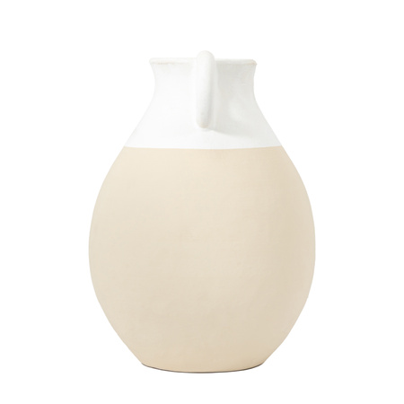 Wazon Tinos Pitcher duży, biały, naturalny, średnica 220 x 300 mm