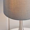 Piccadilly Table Lamp Nickel & Dark Grey