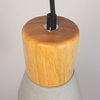 Lampa wisząca CONCRETE 12 cm- czarny beton, drewno