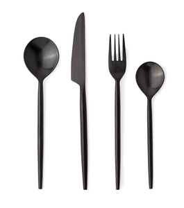 BIZZOTTO zestaw sztućców BRONTE SATIN     BLACK 16 szt.