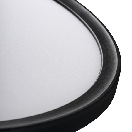 AZPO lampa sufitowa LED, średnica 225mm, 11,8W, 3000/4000/6000K, IP54, czarny mat