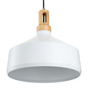 Lampa wisząca NORDIC WOODY biało drewniana 35 cm