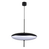 Lampa wisząca PIATTO 50 cm- biało-czarna, eliptyczny klosz