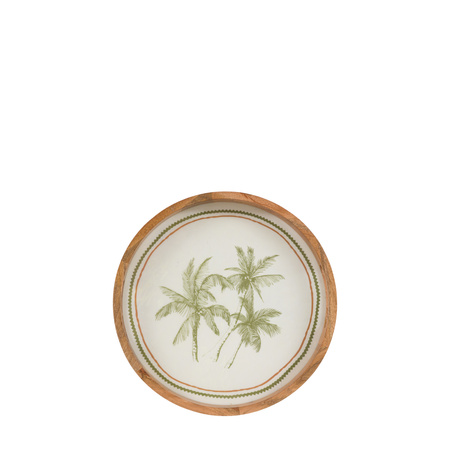 Palm Wooden Round Serving Tray