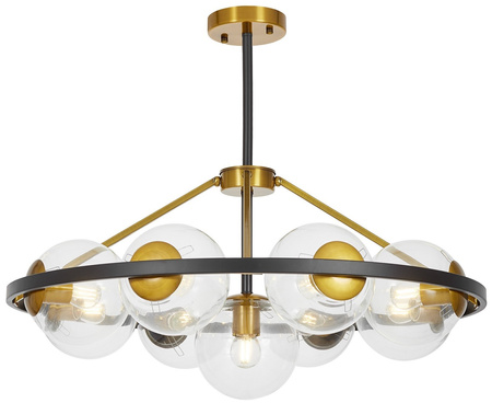 NOWOCZESNA LAMPA WISZĄCA CZARN0-ZŁOTA DONZANO W9 PRO
