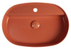 INFINITY OVAL umywalka ceramiczna nablatowa, 60x40cm, terracotta