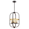 LAMPA WISZĄCA LOFT CZARNO-MOSIĘŻNA MONTEREY W4