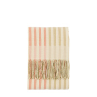 Lille Jacquard Stripe Throw Sage/Rust 1300x1700mm