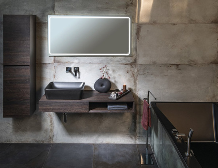 MORIAN szafka umywalkowa 100x14x48cm, dąb czarny, lewa