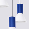 Lampa wisząca ESTRIA 3P biała/ultramaryna