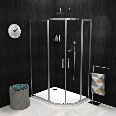 SIGMA SIMPLY kabina prysznicowa półokrągła 1200x900mm, R550, L/R, szkło czyste