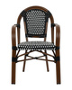 Krzesło ogrodowe CAFE PARIS ARM brązowe rattan