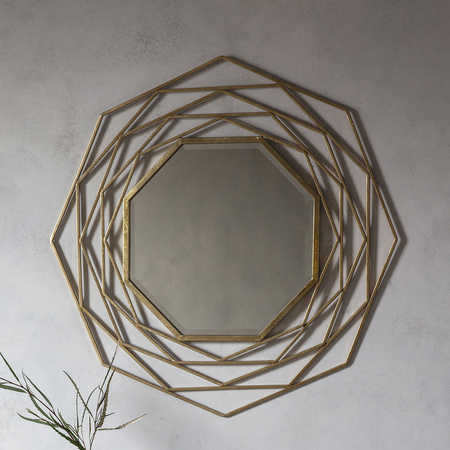 Lustro Estella złote 910 x 910 mm