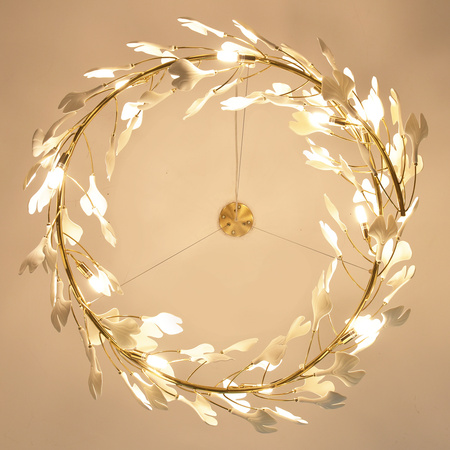 Lampa wisząca BOTANIKA 100 cm - złota, G9, regulowana, designerska