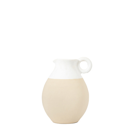 Wazon Tinos Pitcher mały, biały, naturalny, D180x230 mm