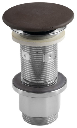 Korek umywalkowy 5/4'', klik-klak, betonowy grzybek, 10-80mm, ciemnobrązowy mat