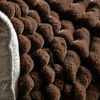 Ribbed Faux Fur Throw Chocolate 1300x1700mm